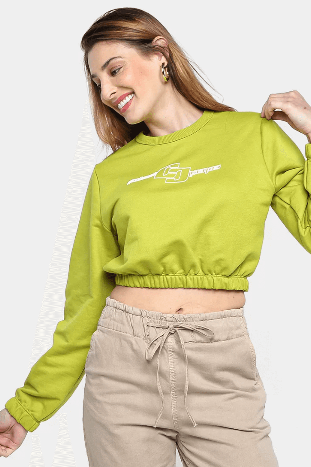 Moletom Cropped Verde Essential