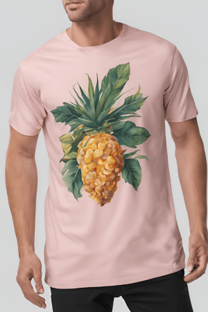 Camiseta Masculina Pineapple Style Rosa Fosco